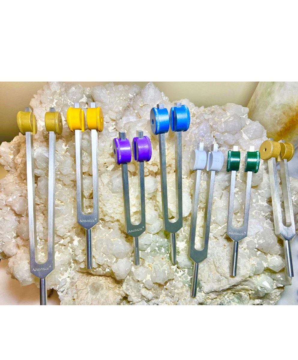Set of Acutonics planetary tuning forks